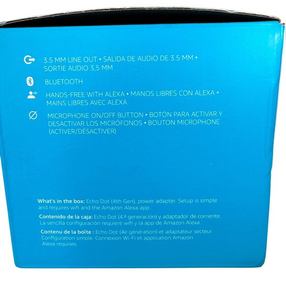 Amazon Echo Dot 4th Gen Smart Speaker Alexa Bluetooth Black Box - Picture 2 of 9